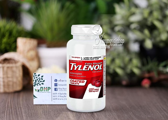 Viên uống giảm đau Tylenol Extra Strength Coated Tablets 225v 6