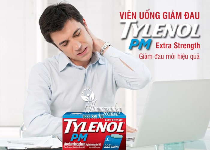 Viên giảm đau Tylenol PM Extra Strength ban đêm 225 viên 1