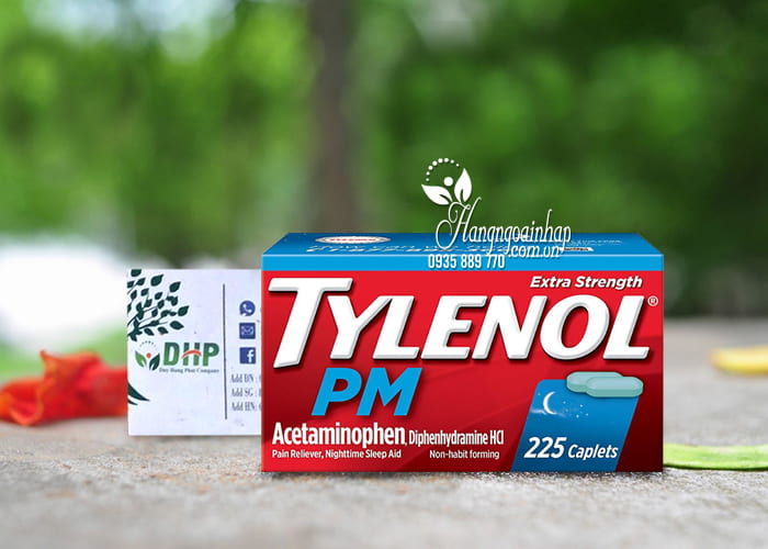 Tylenol PM Extra Strength Viên nén giảm đau ban đêm 225 Viên 3