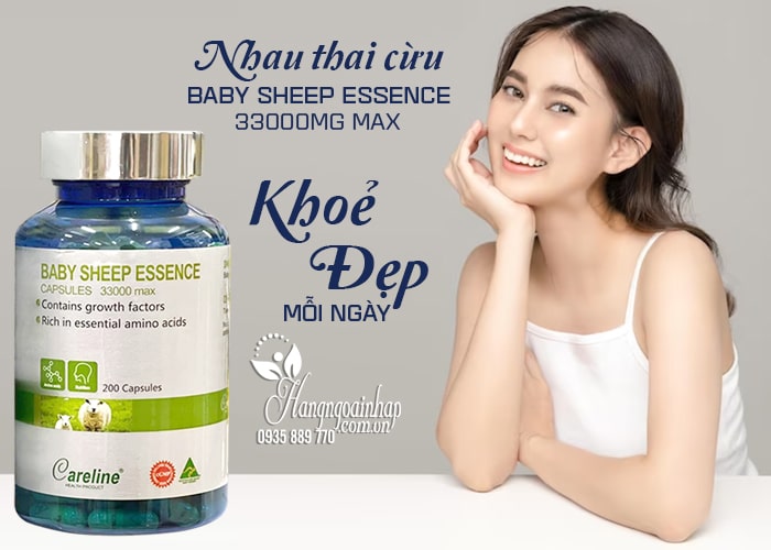 Nhau thai cừu Careline Baby Sheep Essence 33000mg của Úc 3