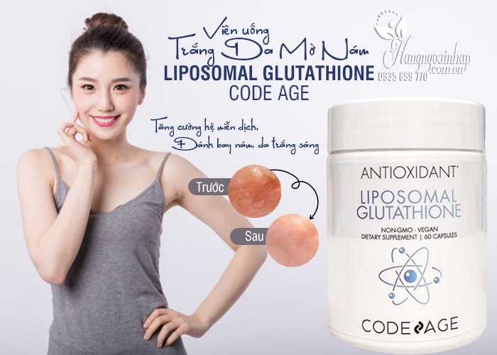 Viên uống trắng da mờ nám Liposomal Glutathione Code Age 1