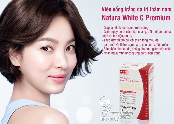  Viên uống trắng da trị thâm nám Natura White C Premium Nhật Bản 2