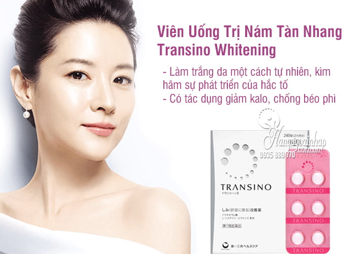 Viên Uống Trị Nám Tàn Nhang Transino Whitening Hộp 240 Viên 1