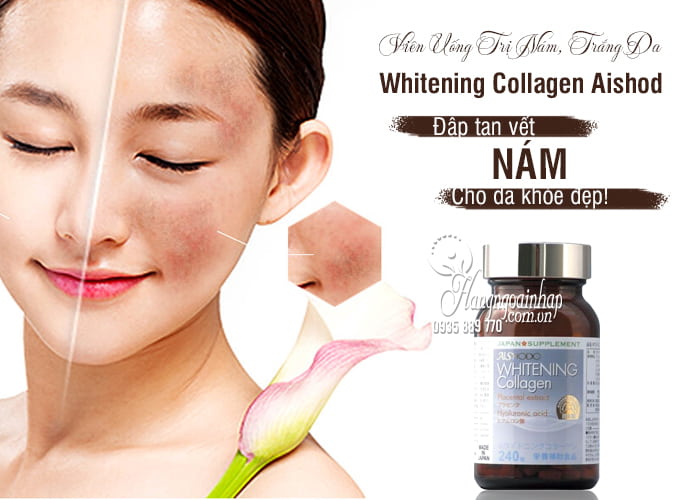 Viên Uống Trị Nám, Trắng Da Whitening Collagen Aishodo 6