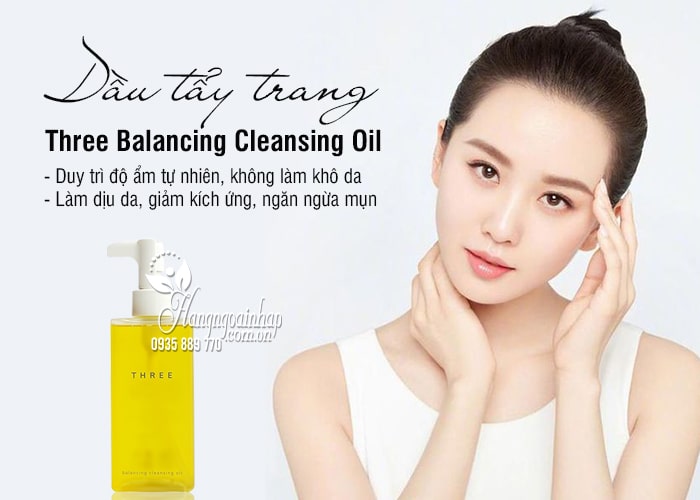 Dầu tẩy trang Three Balancing Cleansing Oil 185ml Nhật Bản  7