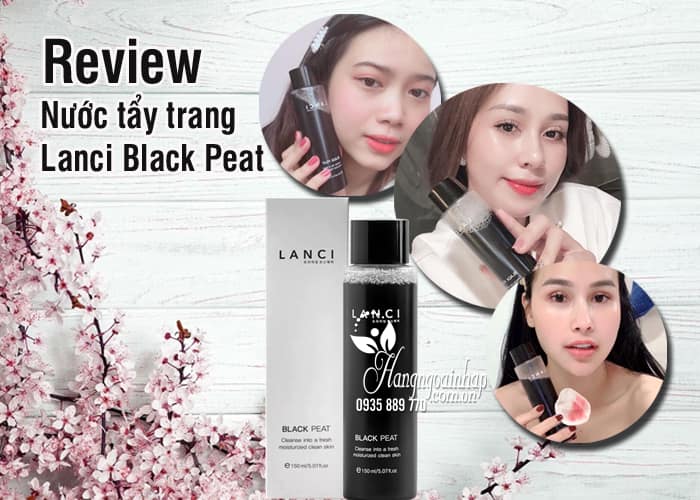 Nước tẩy trang Lanci Black Peat Hàn Quốc từ than hoạt tính 5