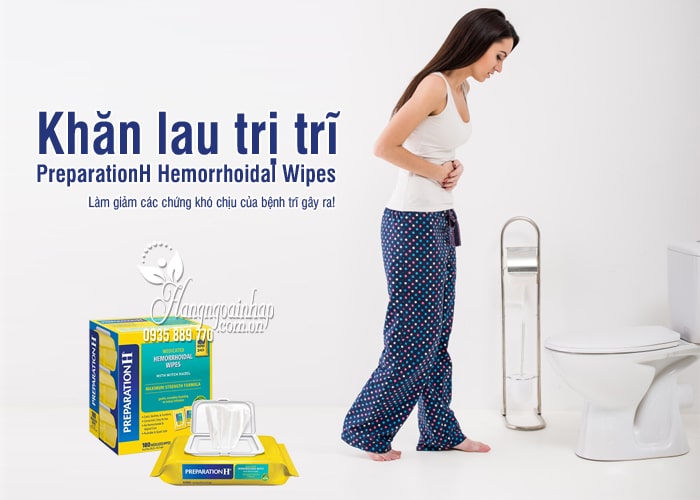 Khăn lau trị trĩ PreparationH Hemorrhoidal Wipes 180 miếng  5