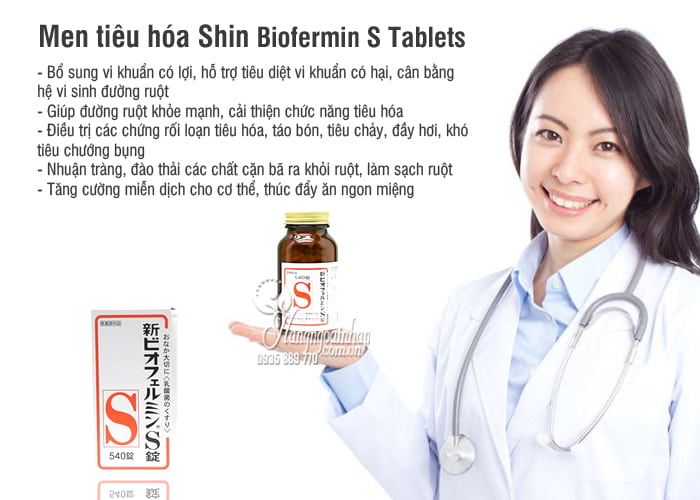 Men tiêu hóa Shin Biofermin S Tablets của Nhật Bản 5