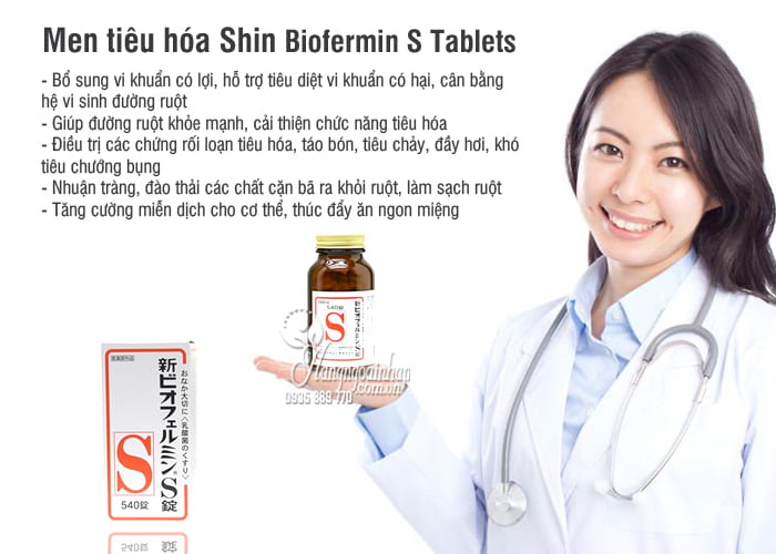 Men tiêu hóa Shin Biofermin S Tablets của Nhật Bản 5