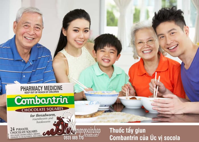 Thuốc tẩy giun Combantrin của Úc vị socola tiện dụng, hiệu quả 2