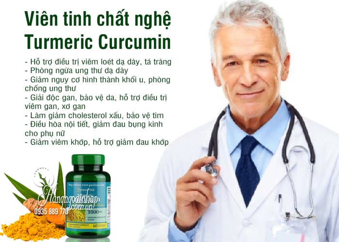 Viên tinh chất nghệ Turmeric Curcumin 1000mg hộp 60 viên 4