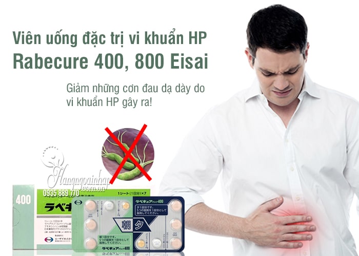 Viên uống đặc trị vi khuẩn HP Rabecure 400 Eisai Nhật Bản 1