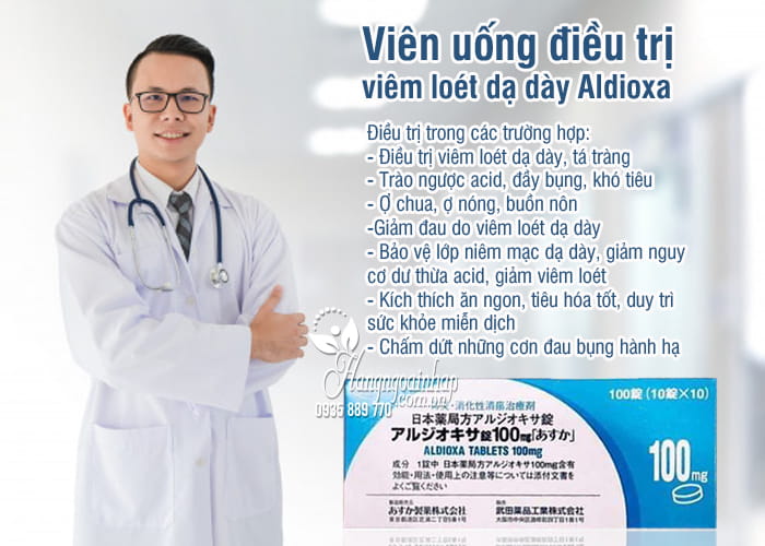 Viên uống điều trị viêm loét dạ dày Aldioxa 100mg 100 viên 1