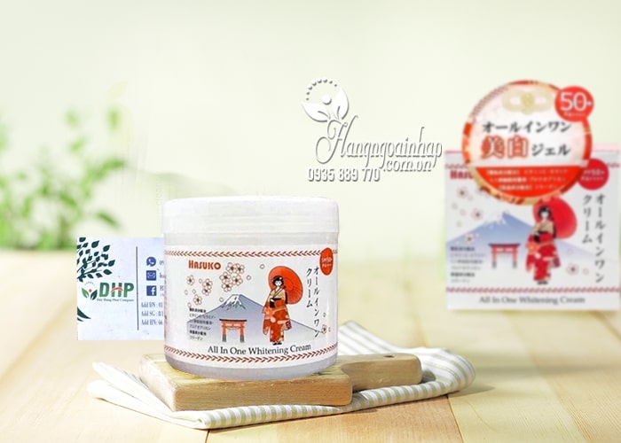 Kem ủ trắng da toàn thân Hasuko Whitening Cream SPF 50+ PA++++  9