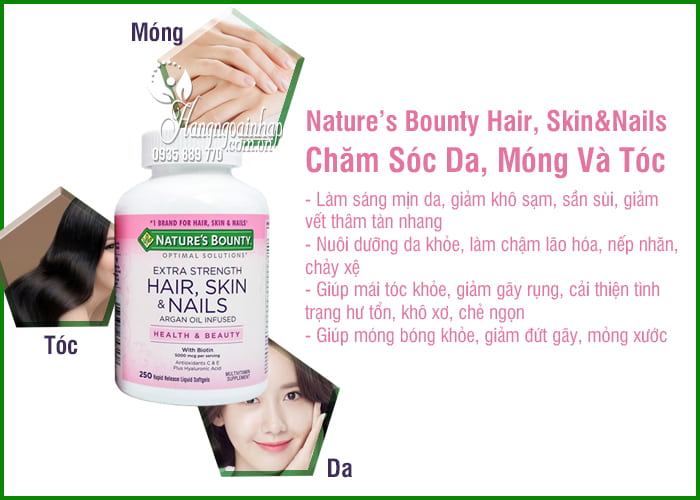 Nature's Bounty Hair, Skin & Nails 250 Viên Của Mỹ, giá tốt