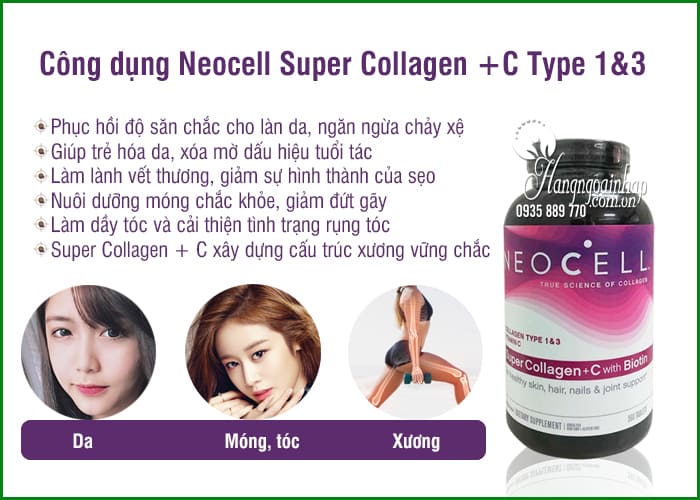 Neocell Super Collagen + vitamin C & biotin mẫu mới, giá tốt