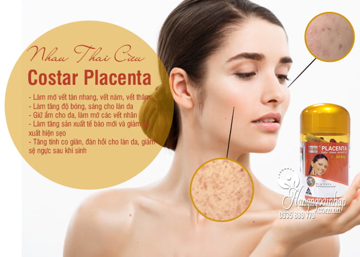 Nhau Thai Cừu Costar Placenta 15000mg Úc Hộp 100 Viên 6
