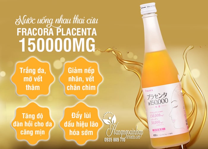 Nước uống nhau thai cừu Fracora Placenta 150000mg Nhật 9