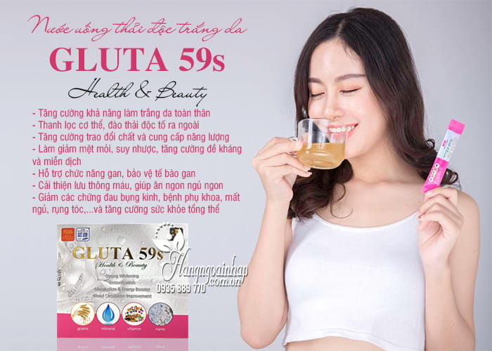 Nước uống thải độc trắng da Gluta 59s Health & Beauty Hàn Quốc 6