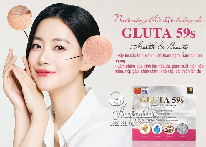 Nước uống thải độc trắng da Gluta 59s Health & Beauty Hàn Quốc 1