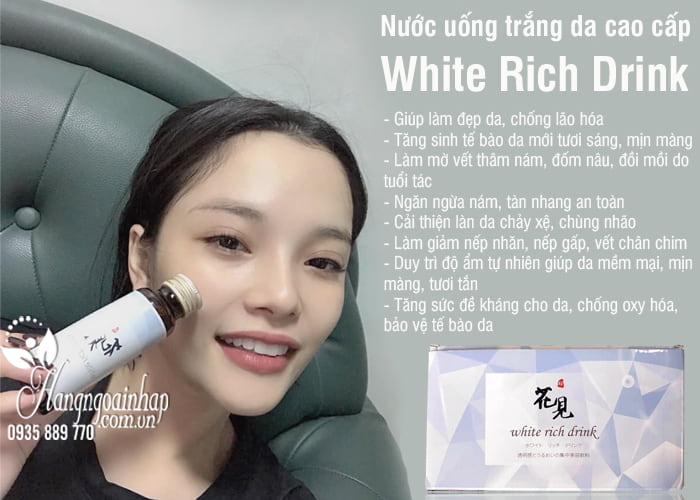 Nước uống trắng da cao cấp White Rich Drink của Nhật Bản 6