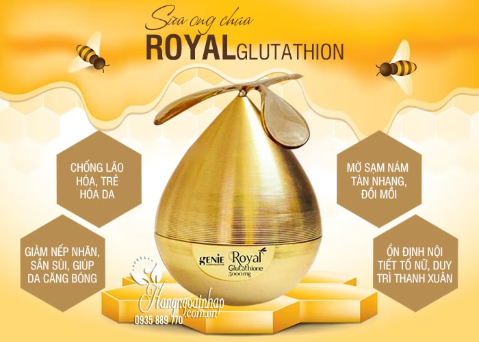 Sữa ong chúa Genie Royal Glutathione 5000mg của Hàn 7