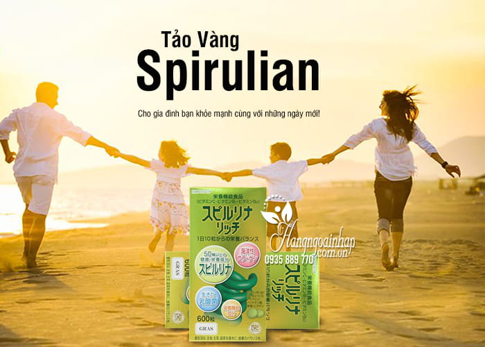 Tảo Vàng Spirulian Hộp 600 Viên Của Nhật Bản 1