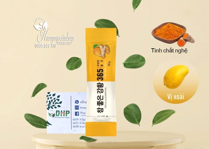 Thạch nghệ nano Curcumin Jelly 365 vị xoài Hộp 30 gói 3