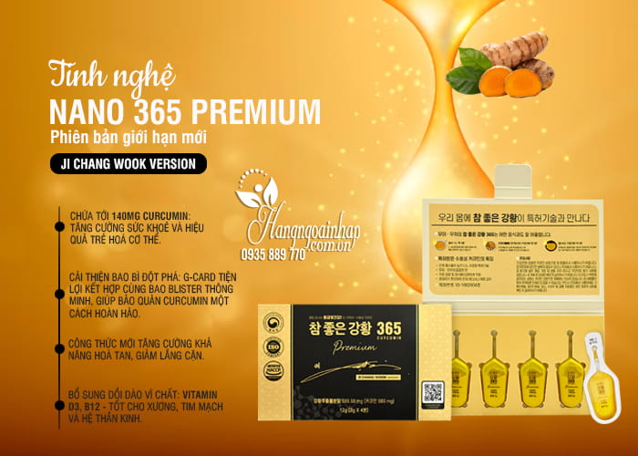 Tinh chất nghệ nano 365 Premium Curcumin Hàn Quốc,giá tốt 00