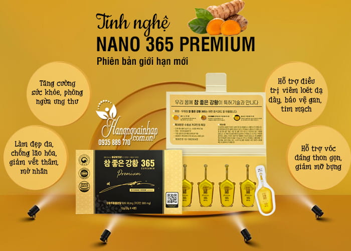 Tinh chất nghệ nano 365 Premium Curcumin Hàn Quốc,giá tốt  1