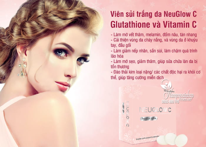 Viên sủi trắng da NeuGlow C Glutathione & Vitamin C 28 viên 4