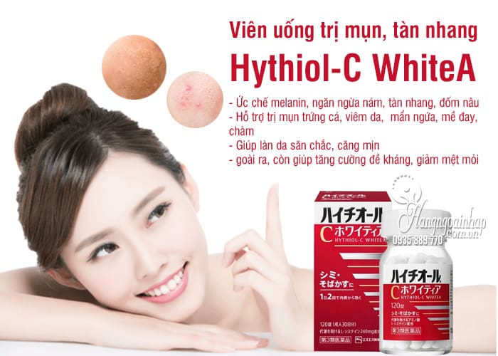 Viên uống Hythiol-C WhiteA 120 viên Nhật, trị mụn, tàn nhang 4