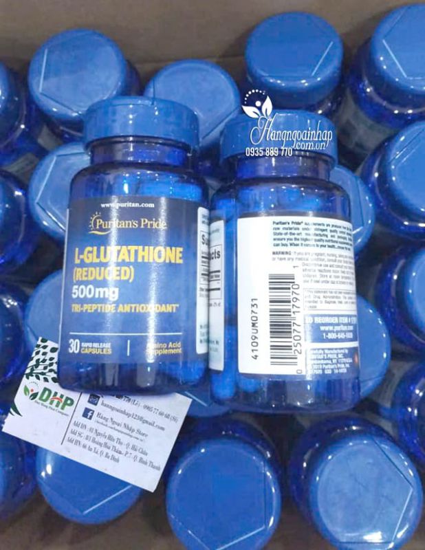 Viên uống trắng da L-Glutathione Reduced 500mg Puritan Pride  37