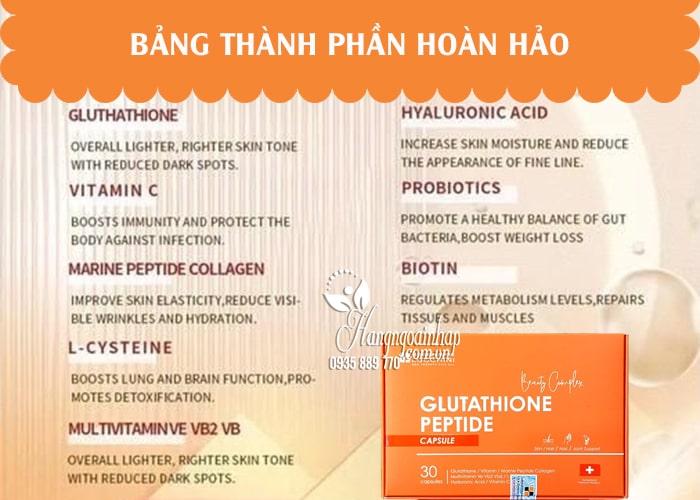 Viên uống trắng da Lucchini Glutathione Peptide của Thụy Sĩ 67