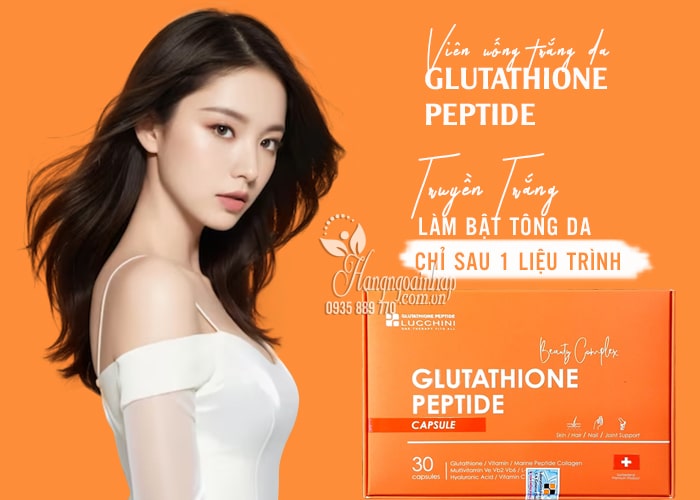 Viên uống trắng da Lucchini Glutathione Peptide của Thụy Sĩ 12