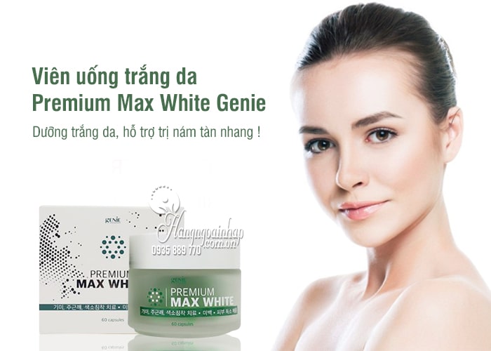 Viên uống trắng da Premium Max White Genie Hàn Quốc tốt nhất 4