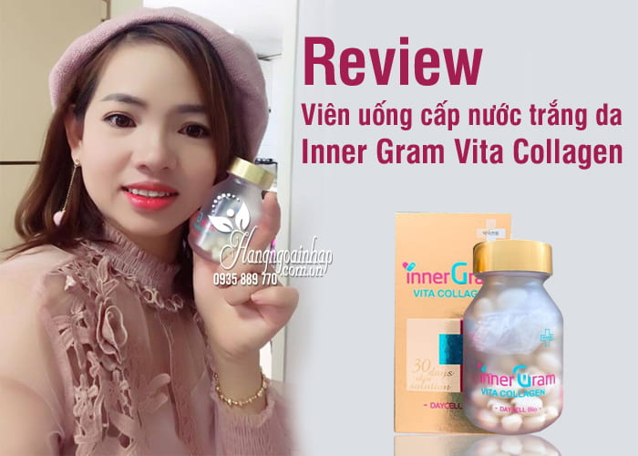 Viên uống cấp nước trắng da Inner Gram Vita Collagen 60 viên 8