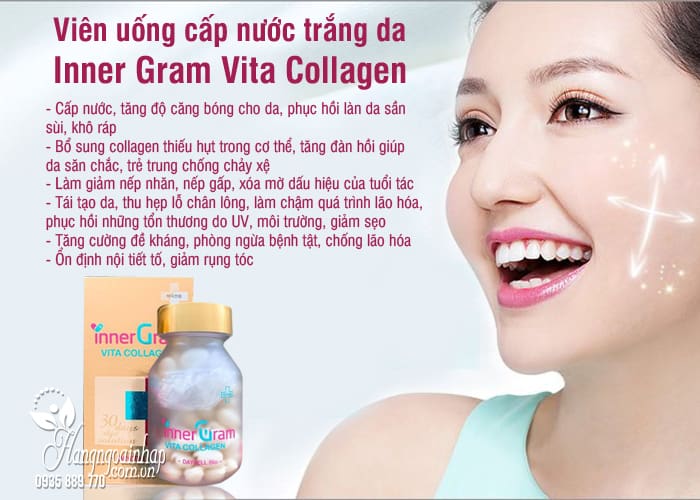 Viên uống cấp nước trắng da Inner Gram Vita Collagen 60 viên 54