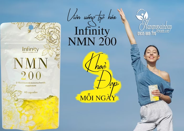 Viên uống trẻ hóa Infinity NMN 200 của Nhật gói 40 viên 1