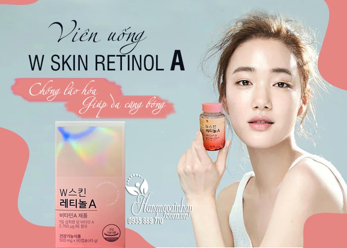 Viên uống W Skin Retinol A 500mg Hàn Quốc 90 viên 5