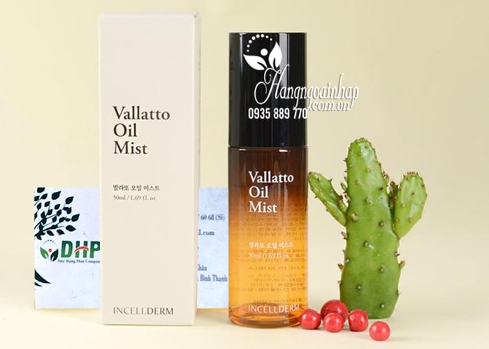 Xịt khoáng chống lão hóa Vallatto Oil Mist Incellderm Hàn Quốc 7