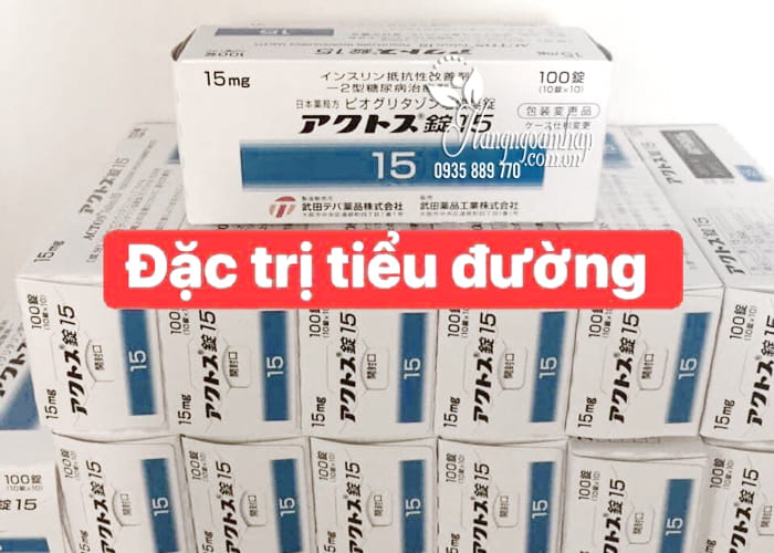 Viên đặc trị tiểu đường Actos Tablet 15mg Nhật Bản 100 viên 7