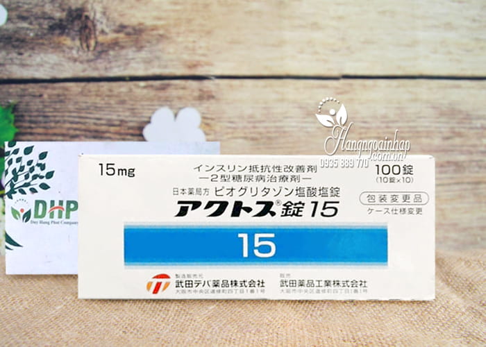 Viên đặc trị tiểu đường Actos Tablet 15mg Nhật Bản 100 viên 2 