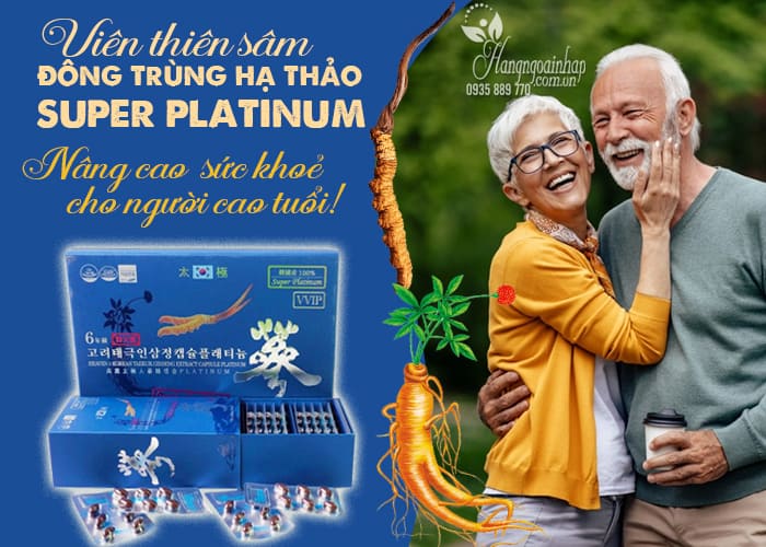 Viên thiên sâm đông trùng hạ thảo Super Platinum Hàn Quốc 7