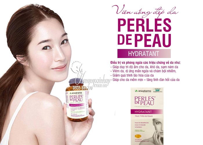 Viên uống đẹp da Collagen Perles De Peau Hydratant 200 viên của Pháp 2