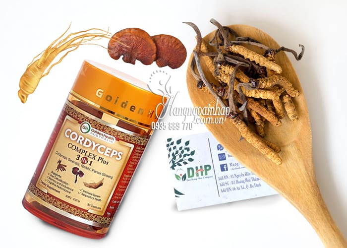 Viên uống đông trùng hạ thảo Golden Health Cordyceps Complex 3 in 1