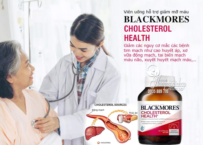 Viên uống hỗ trợ giảm mỡ máu Blackmores Cholesterol Health của Úc2