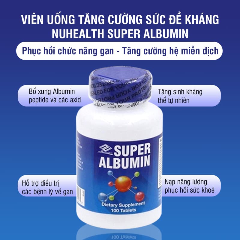 Viên uống tăng cường sức đề kháng NuHealth Super Albumin của Mỹ