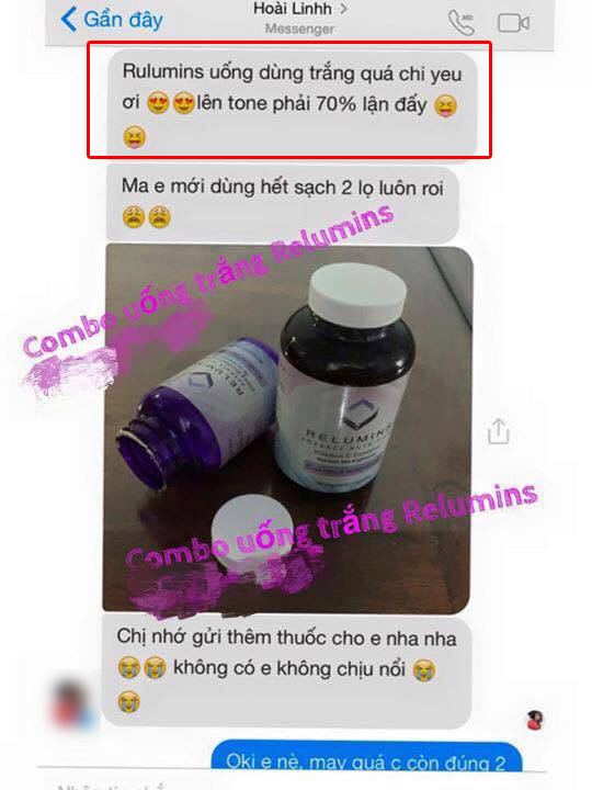 Viên uống trắng da relumins 1650mg review có tốt không từ một số khách hàng trên facebook