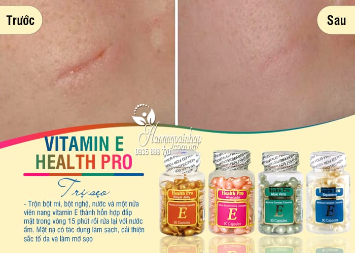 Vitamin E Hỗ Trợ Chống Lão Hóa Nhăn Da Health Pro Vitamin E 90 Viên Của Mỹ12